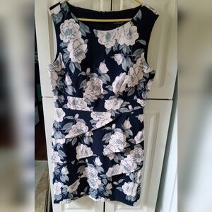 Connected Appare Navy Floral Dress